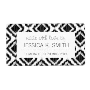 Motif noir et blanc d'Ikat de motif tribal éléga