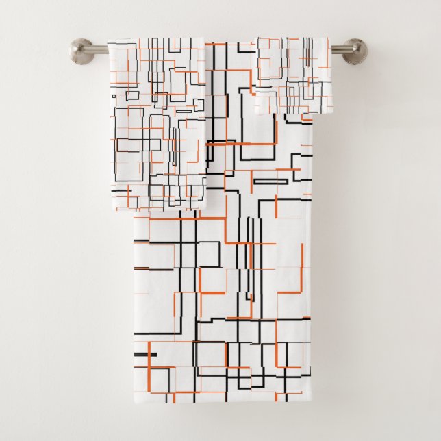 Motif noir orange élégant (En situation)