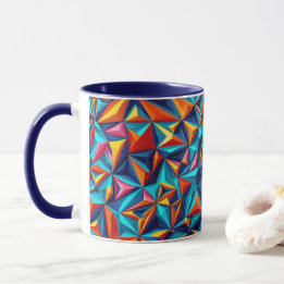 motif numérique géométrique Abstrait 18 - Café Mug