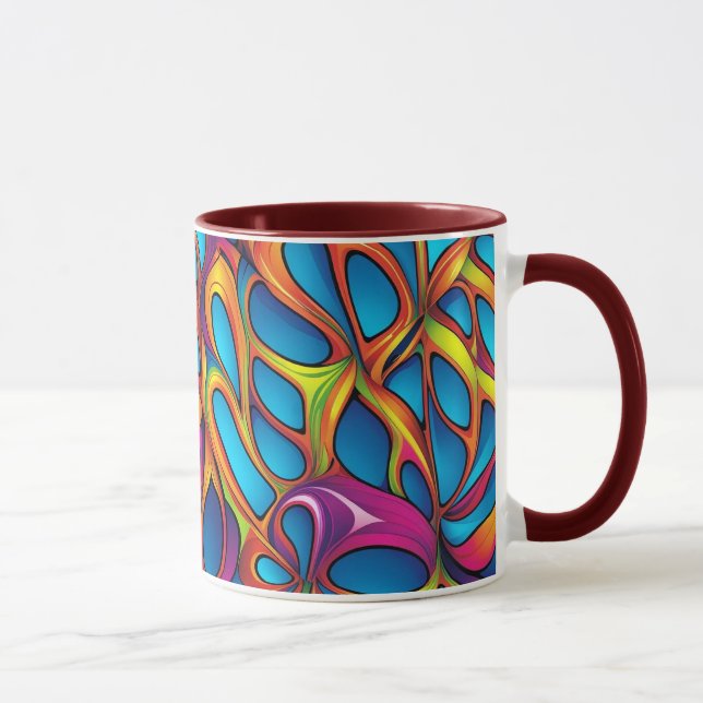 motif numérique géométrique Abstrait 35 - Café Mug (Droite)