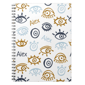 Motif oculaire monogramme | Ajouter un Carnet de n