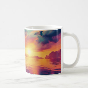 Motif of an epic red sunset coffee mug