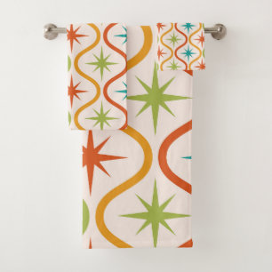 Motif Ogee Coloré du Milieu du Siècle avec Éclats 