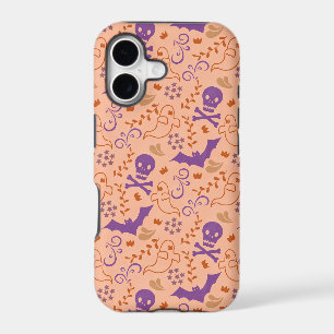 Motif orange et violet d'Halloween fantaisiste