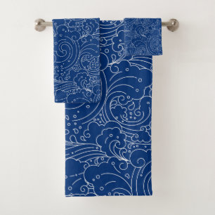 Motif oriental des vagues abstraites