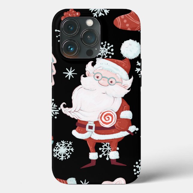 Motif OtterBox de Père Noël mignon coque iphone (Verso)