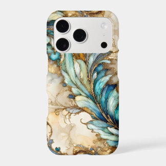 Motif Paisley Floral de Jardin Feuillu Bleu Vert O
