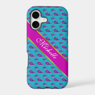 Motif Paisley Paon et Magenta