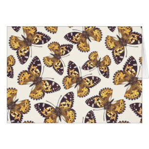 Motif papillon de femme peinte