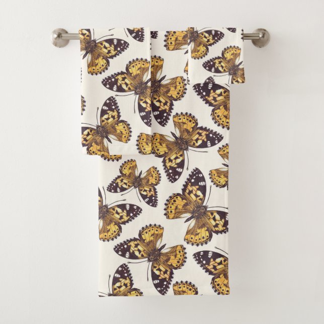 Motif papillon de femme peinte (En situation)