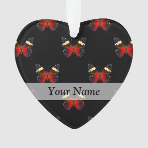 Motif papillon rouge et noir