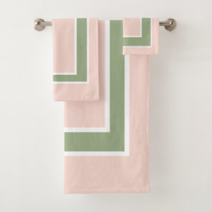 Motif Pastel Blush Pink Sage Green Block