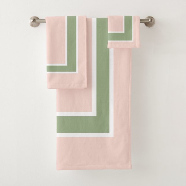 Motif Pastel Blush Pink Sage Green Block (En situation)