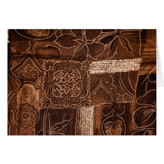 Motif Patchwork, Arrière - plan Patchwork, Brown (Devant horizontal)