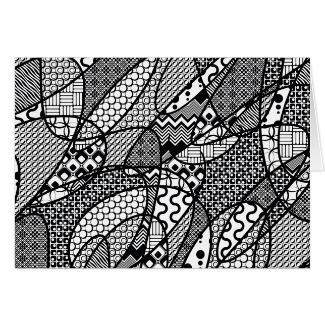 Motif Patchwork Noir & Blanc 05 (Devant horizontal)