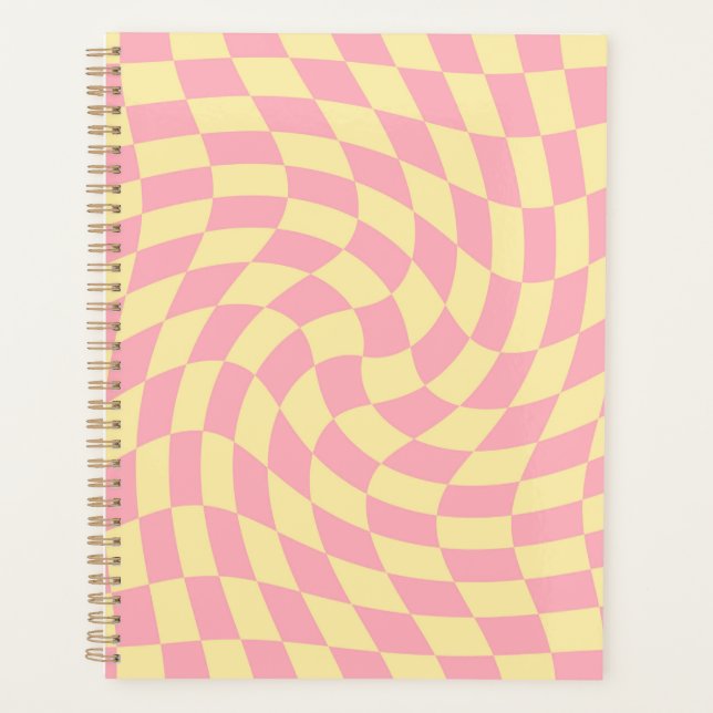 Motif Peach rose de tableau de bord rétro-chèques (Devant)