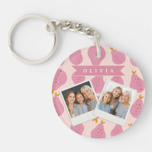 Motif personnalisé de poire rose, joli fruit fémin