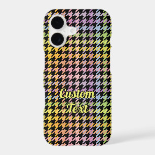 Motif pied-de-poule arc-en-ciel