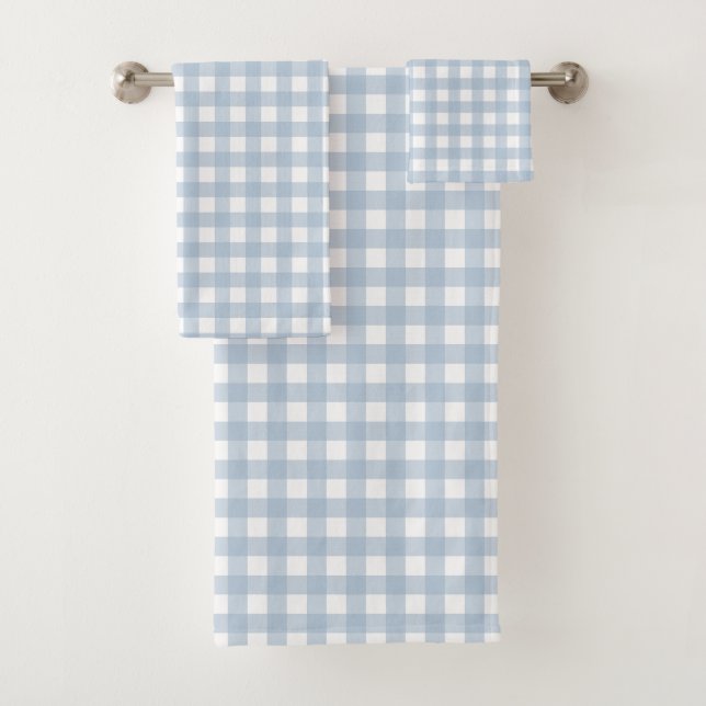 Motif Plaid En vichy bleu minimaliste (En situation)