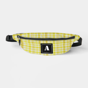 Motif Plaid En vichy Vérifier le Monogramme blanc 