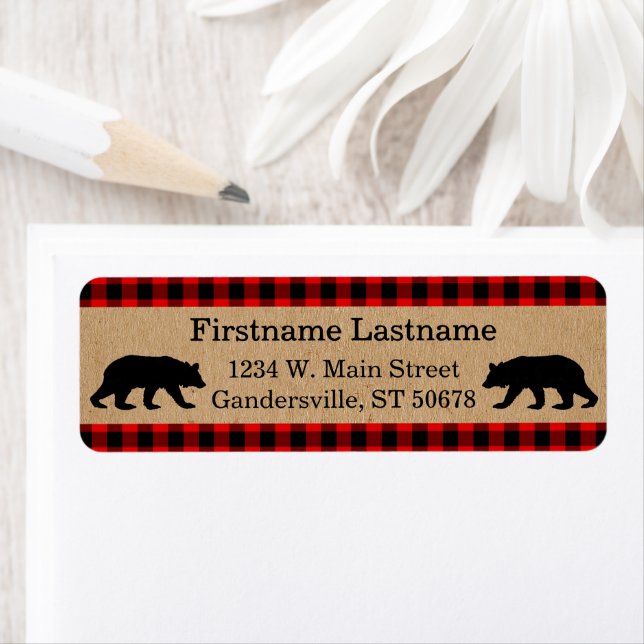 Motif Plaid personnalisé rouge noir pays (En situation)
