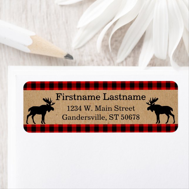 Motif Plaid personnalisé rouge noir pays (En situation)
