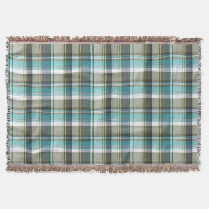 Motif Plaid Tartan Vert Bleu Jeu de couverture