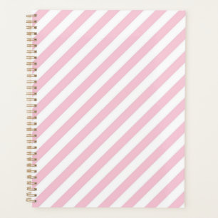 Motif planificateur à bandes blanches et roses dia