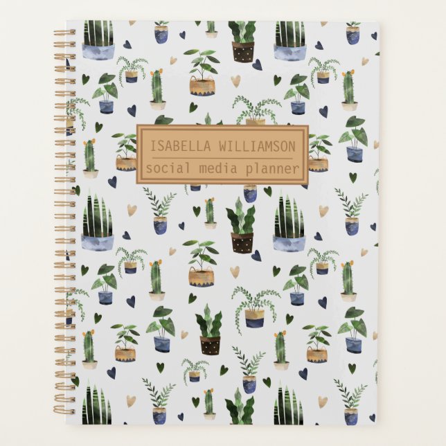 Motif Plante Poted Boho Personnalisé (Devant)