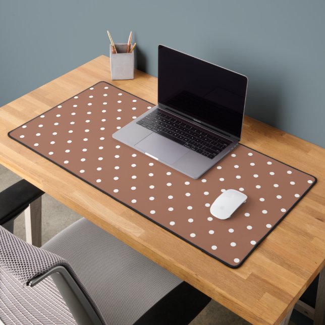 Motif pois brun moyen uni (Bureau 2)