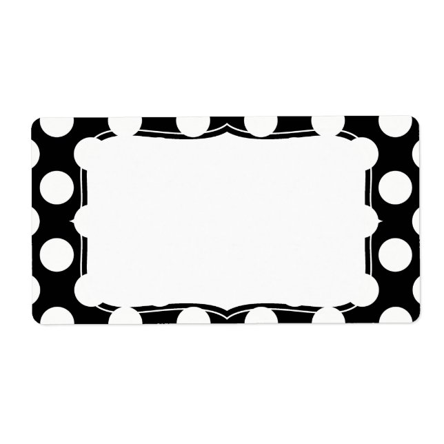 Motif Pois noir et blanc élégant (Devant)