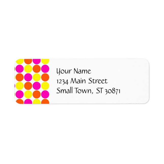 Motif Pois rose orange vif (Devant)