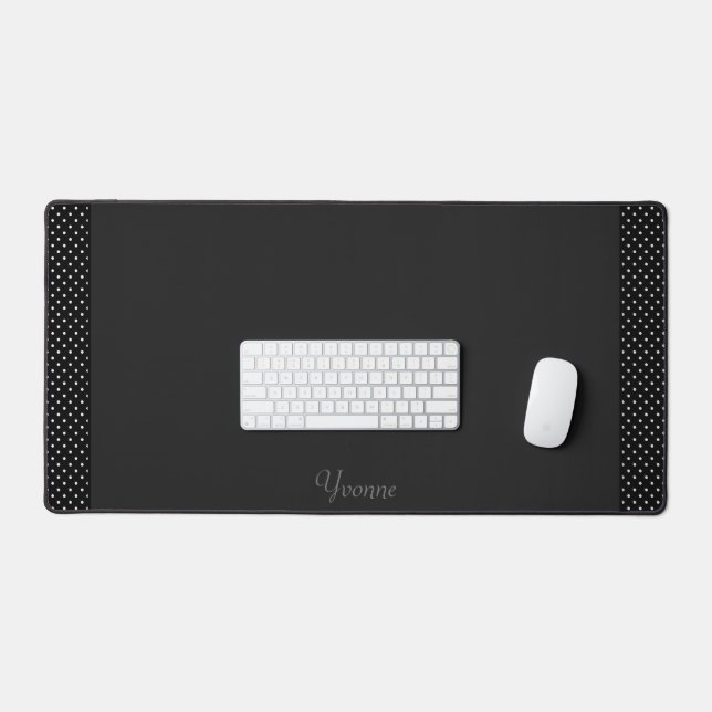 Motif Polka noir et blanc classique (Clavier et souris)