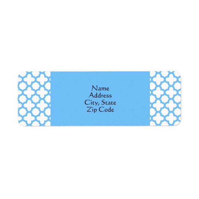 Motif Quatrefoil bleu (Devant)
