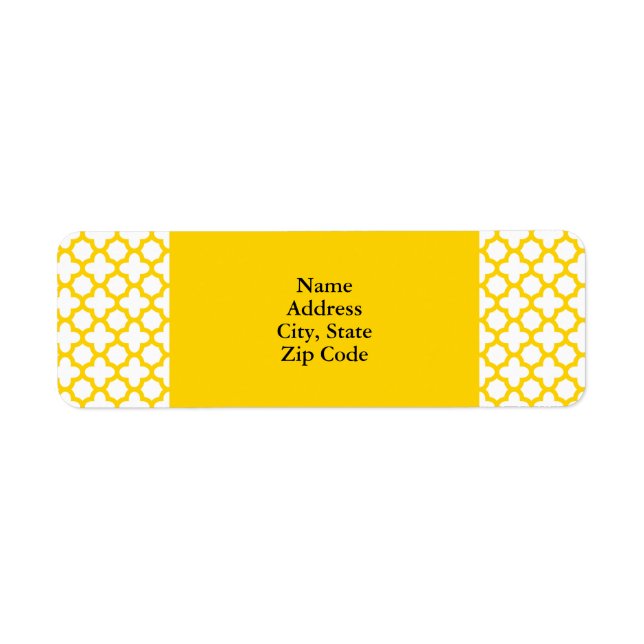 Motif Quatrefoil jaune (Devant)