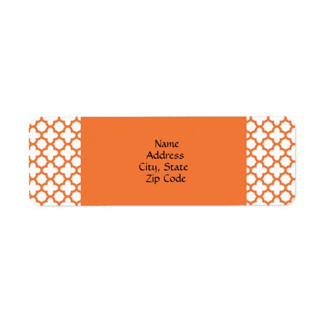 Motif Quatrefoil Orange (Devant)