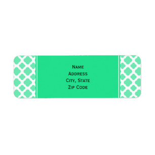 Motif Quatrefoil vert Mint Seafoam