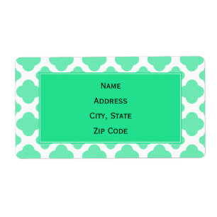 Motif Quatrefoil vert Mint Seafoam