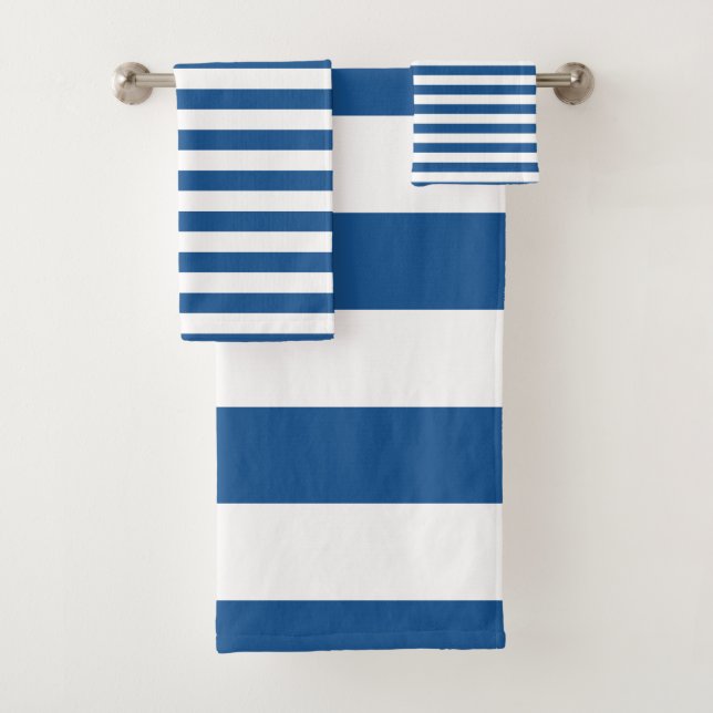 Motif rayé blanc bleu de mer turque moderne (En situation)
