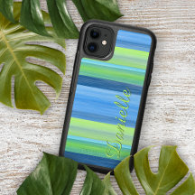 Motif rayé coloré chic personnalisé pour l'été