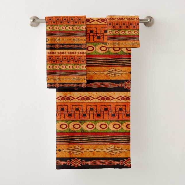 Motif rayé d'origine africaine. (En situation)