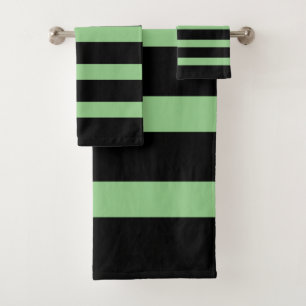 Motif rayures noir et vert
