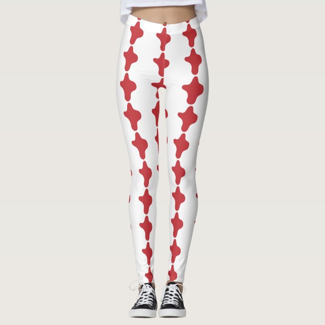 Motif Red Corner personnalisé Leggings modernes (Devant)
