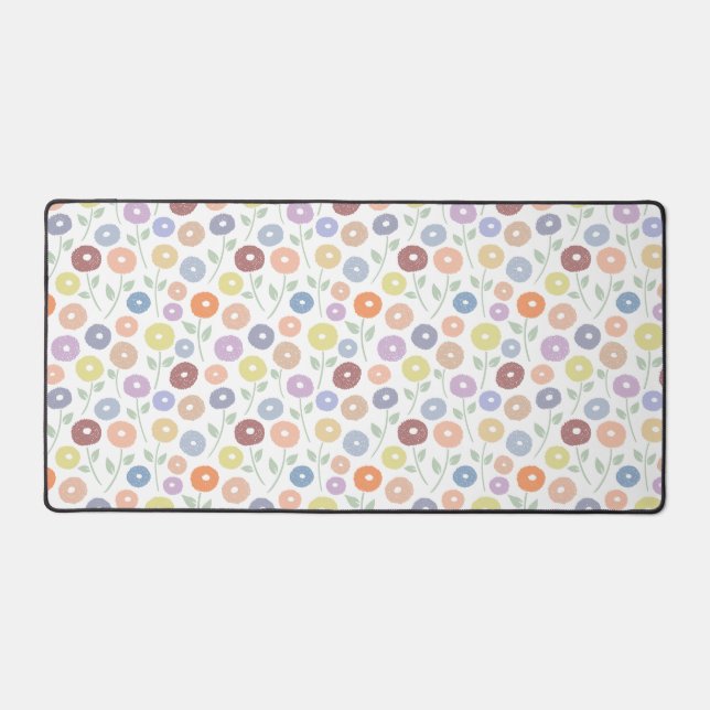 Motif répété de Fleur Floue Pastels sur Fond Blanc (Recto)