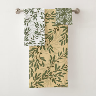 Motif répété de la branche de l'olivier vert