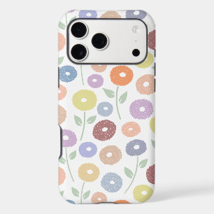 Motif Répété Fleur Floue Pastels sur Blanc