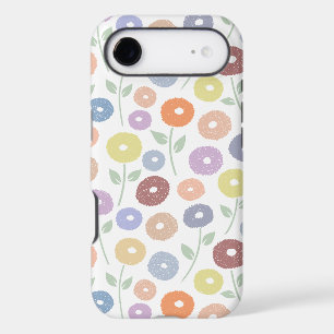 Motif Répété Fleur Floue Pastels sur Blanc