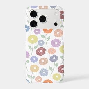 Motif Répété Fleur Floue Pastels sur Blanc