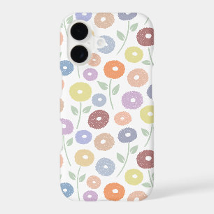 Motif Répété Fleur Floue Pastels sur Blanc