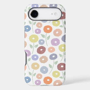 Motif Répété Fleur Floue Pastels sur Fond Blanc